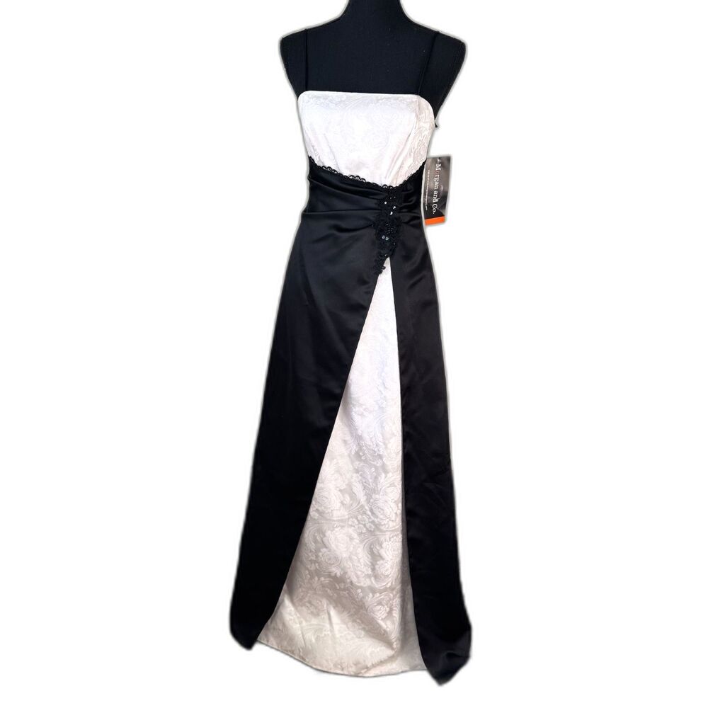 Size 6 Y2K Vintage Morgan and Co strapless formal gown Whimsigoth Vampire 10718